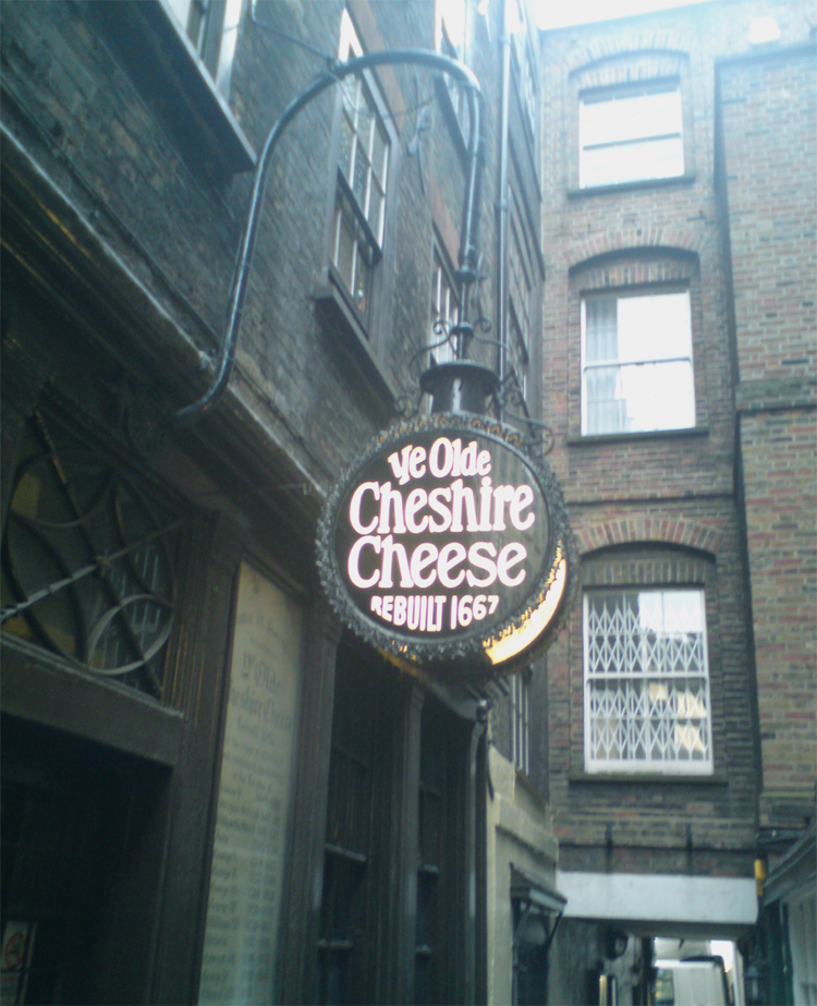 pub sign Ye Olde Cheshire Cheese